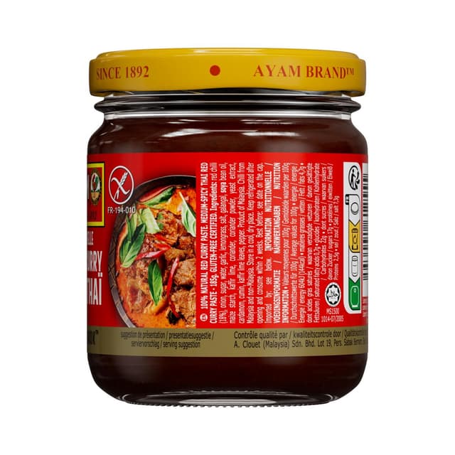9556041612555 - Ayam - Pâte de curry rouge