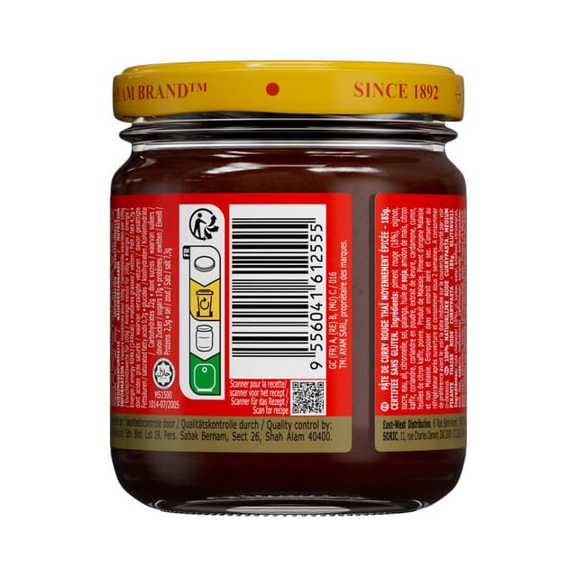9556041612555 - Ayam - Pâte de curry rouge