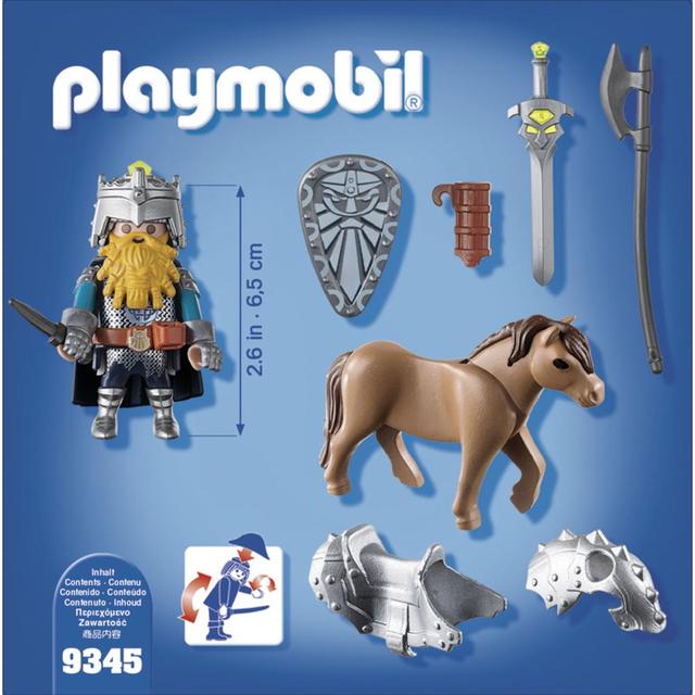 4008789093455 - PLAYMOBIL® Knights - Combattant nain et poney