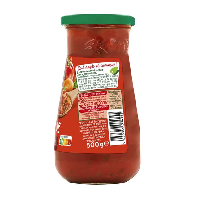 3038359004155 - Panzani - Sauce bolognaise 