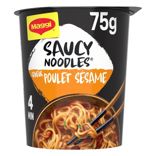 8445291174955 - Maggi - Nouille instantanée japonaise saveur poulet sésame Saucy Noodles en Cup