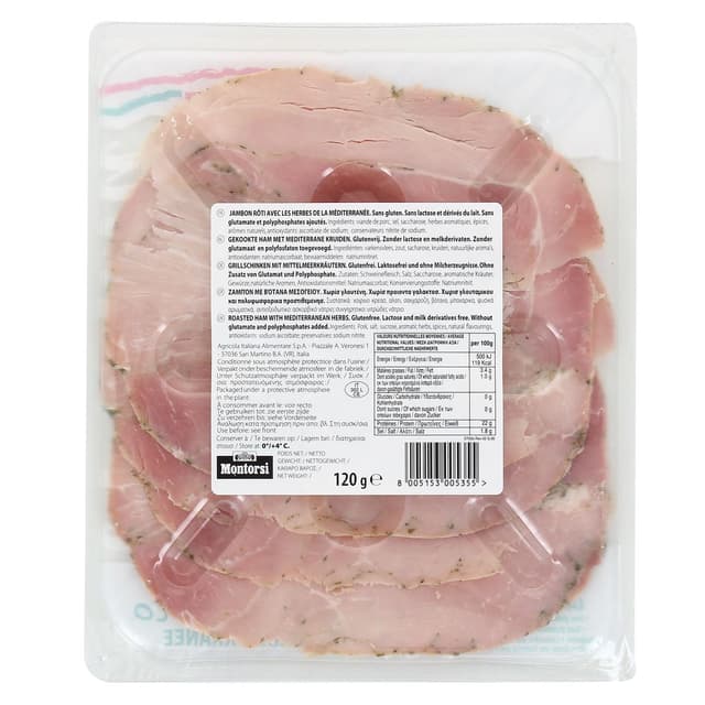 8005153005355 - Montorsi - Jambon Rôti aux Herbes de la méditérranée, 120g
