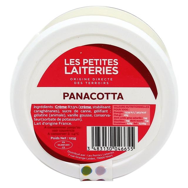 3483130046655 - Les Petites Laiteries - Petit Pot de Panacotta - Lait de vache pasteurisé