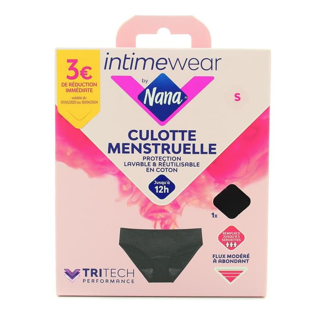 7322541988955 - Nana - Culotte Menstruelle Noir Taille S 
