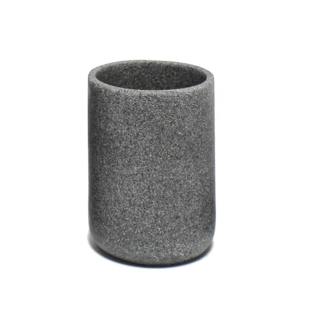 3574388019055 - Douceur D Interieur - Gobelet Brosse à Dents Granite Gris