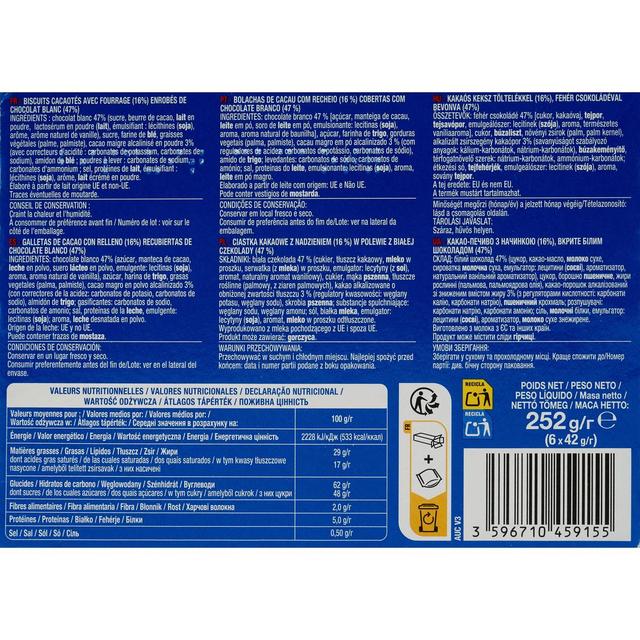 3596710459155 - Auchan - Cream Loop Biscuits fourrés enrobés de chocolat blanc 