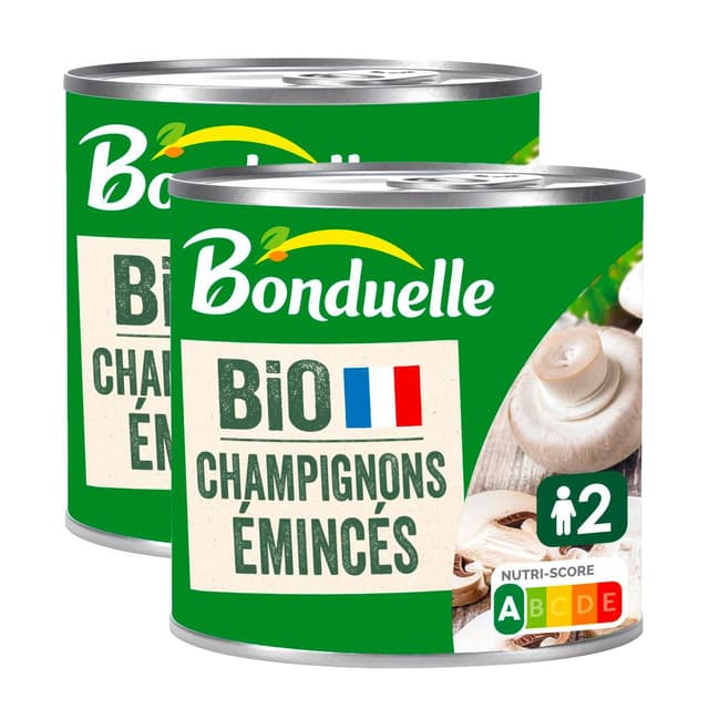 3083681099607 - Bonduelle - Champignons de Paris émincés Bio en conserve