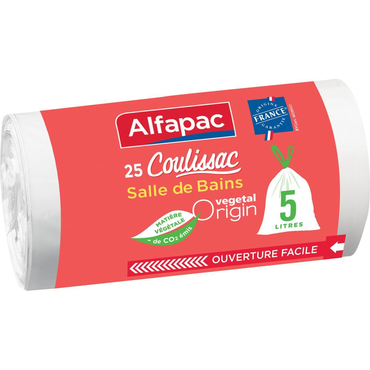 3232767300056 - Alfapac - Sacs poubelle 5L salle de bains coulissac vegetal origin