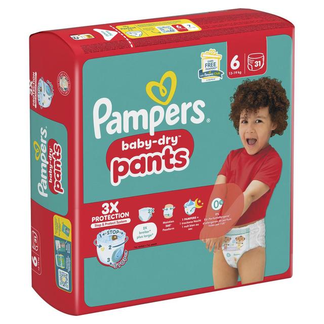 8700216910156 - Pampers Babydry Pants - Couches Culottes Bébés Baby-Dry Pants 13-19kg T6