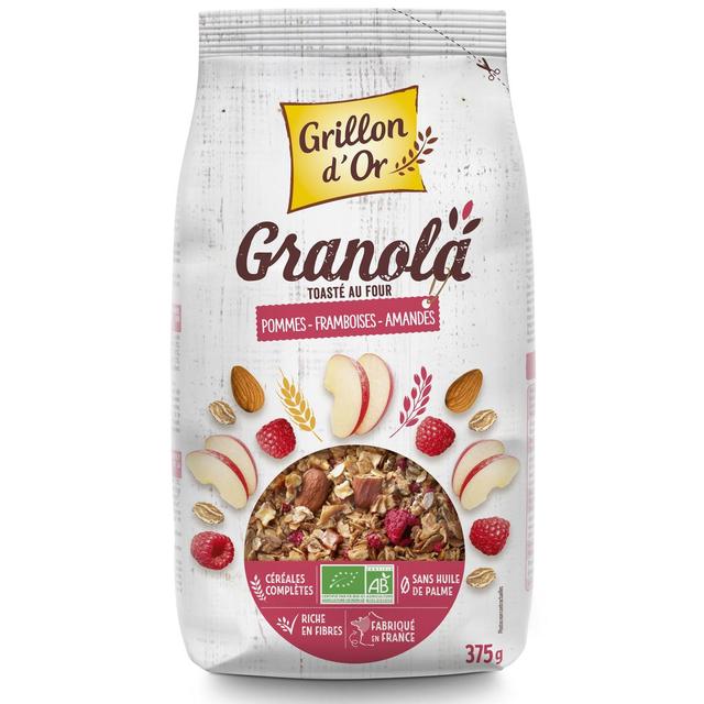 3421557920356 - Grillon Or - Granola pomme framboise amande bio