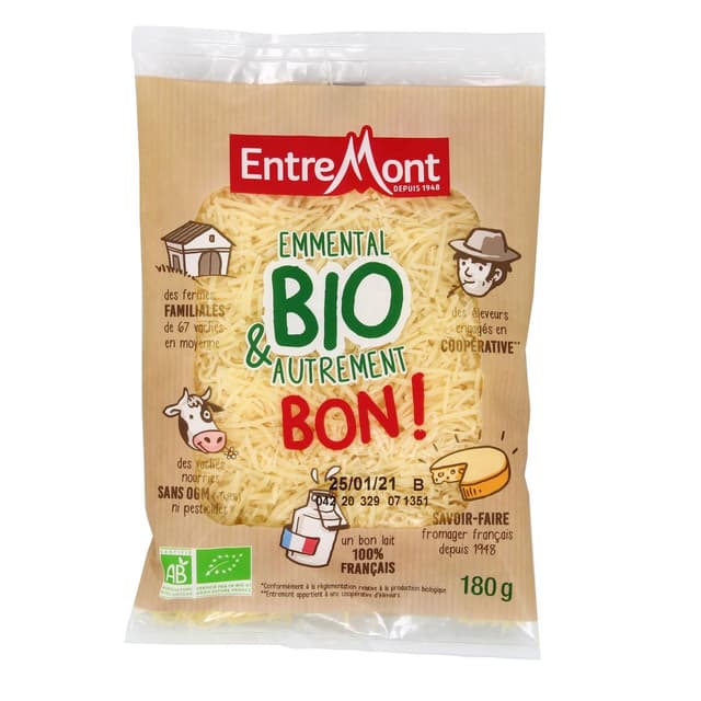 3123930771356 - Entremont - Emmental rapé Bio