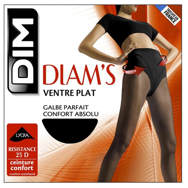 3040523081756 - Dim - Collant Diam's Ventre Plat Noir 25D