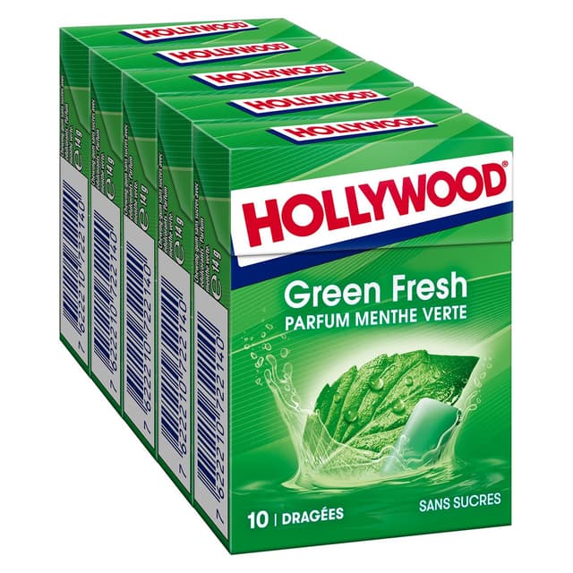 7622210722256 - Hollywood - Chewing-gum Green Fresh