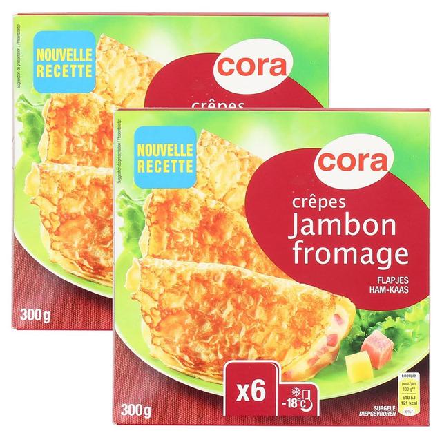 2050000312656 - Cora - 6 Crêpes jambon fromage 6x50g
