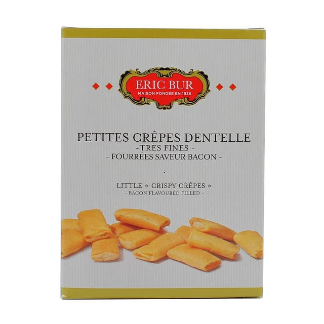3144550004556 - Eric Bur - Petites crêpes dentelle très fines fourrées saveur bacon
