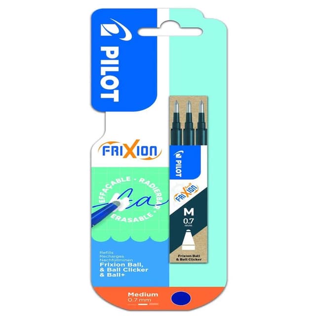 3131910506256 - Pilot - Étui de 3 recharges Frixion Ball Et Clicker - Blue Nuit