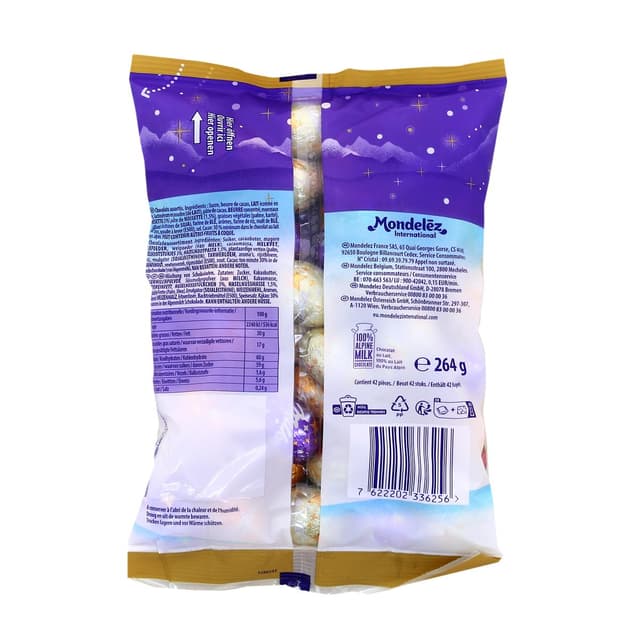 7622202336256 - Milka - Boules de Noël au chocolat 3 saveurs