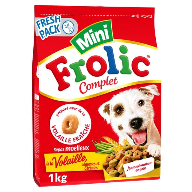 4008429086656 - Frolic - Croquettes complètes volaille, légumes, céréales pour petit chien