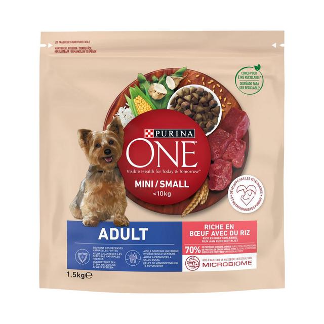 7613034146656 - Purina - One - Croquettes Boeuf Riz pour Chien Mini Adulte