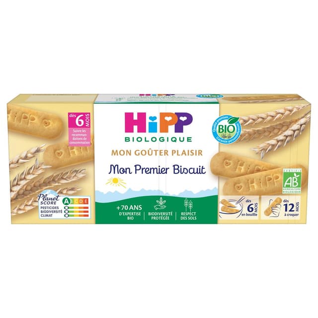 4062300217256 - Hipp - Mon Goûter Plaisir - Mon Premier Biscuit Bio Bébé Dès 6 mois