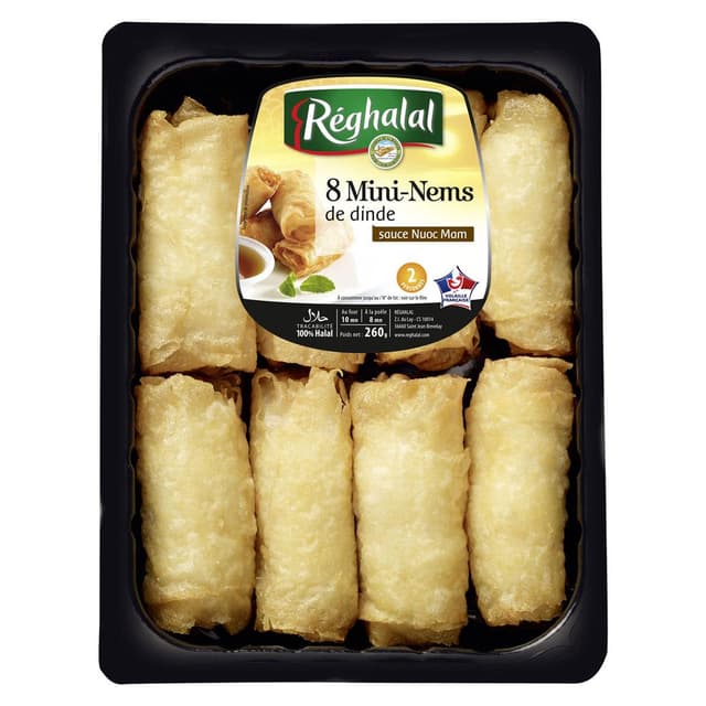 3366760037456 - Reghalal - 8 Nems + Sauce - Halal, 260g