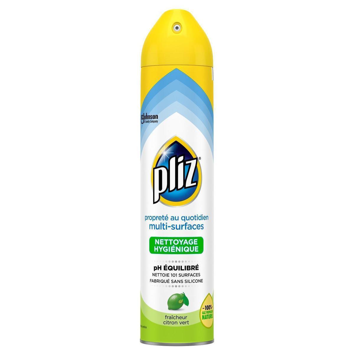 5000204327656 - Pliz - Aerosol nettoyant multi-surfaces citron vert