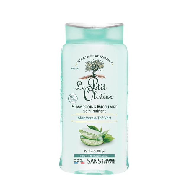 3549620008456 - Le petit Olivier - Shampooing Micellaire Soin Purifiant Aloe Vera & Thé Vert