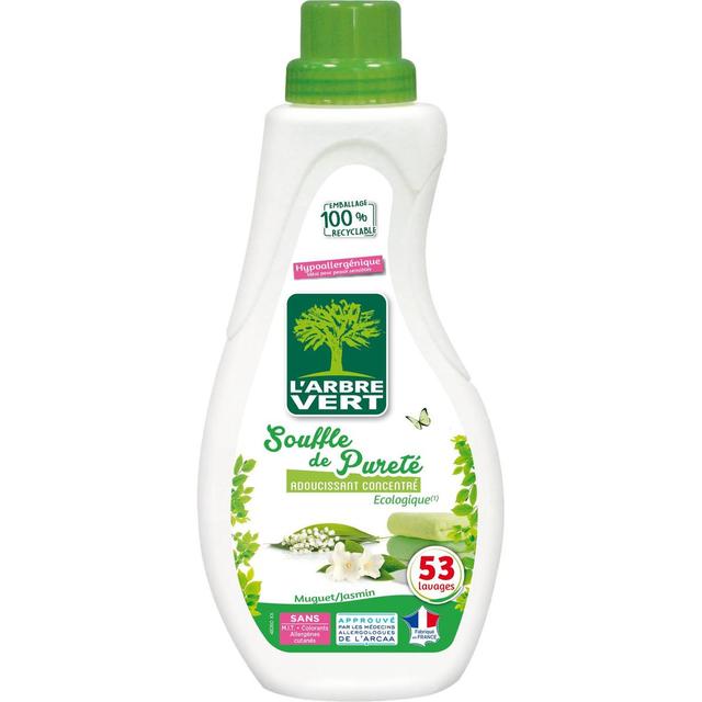 3450601028656 - L'arbre Vert - Adoucissant concentré écologique souffle de pureté muguet et jasmin 53 lavages