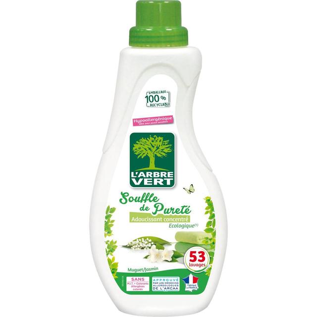 3450601028656 - L'arbre Vert - Adoucissant concentré écologique souffle de pureté muguet et jasmin 53 lavages