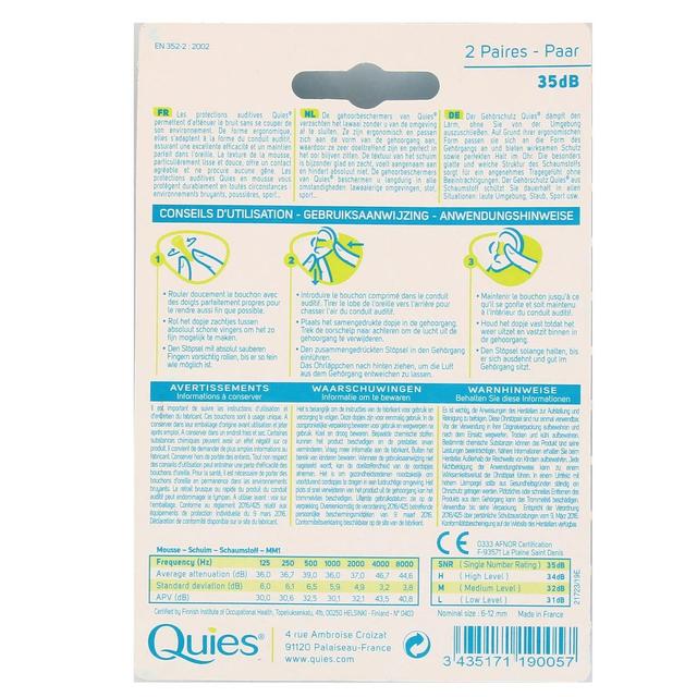 3435171190057 - Quies - Protection auditive en mousse DISCO