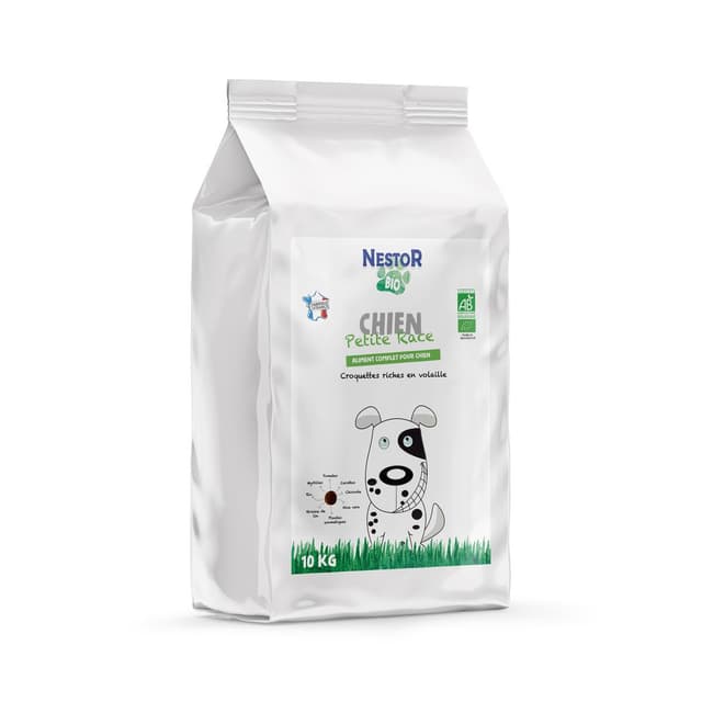3760255510057 - Nestor Bio - Croquettes Bio à la volaille - Pour Chien de Petite Race