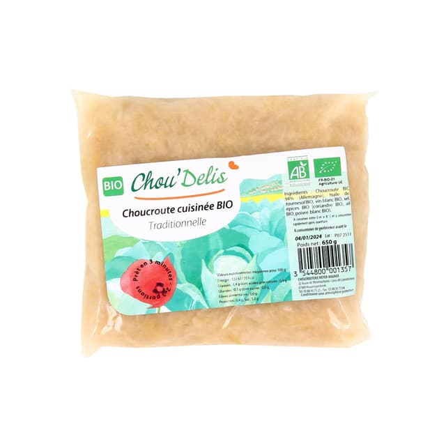 3544800001357 - Chou'Delis - Choucroute bio cuisinée traditionnelle