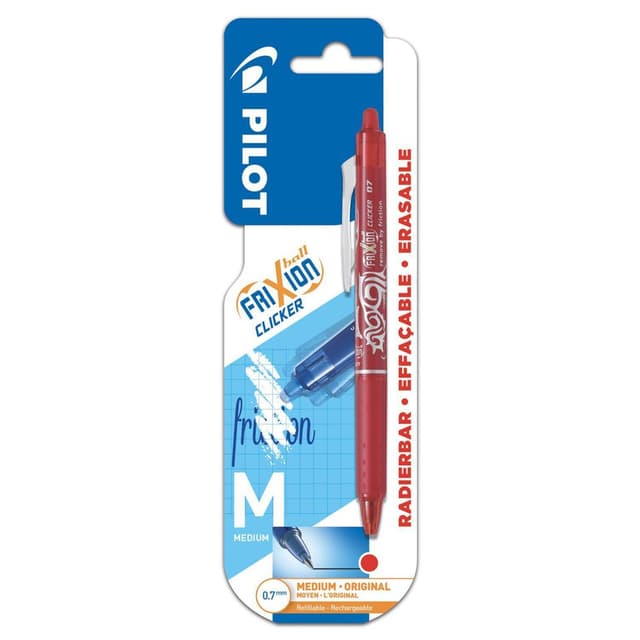 3131910212157 - Pilot - Stylo roller effaçable - Rouge - Médium - FriXion Ball