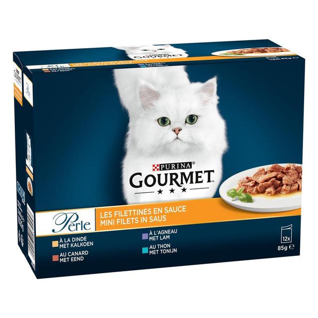 5000161032457 - Purina - Gourmet Perle - Sachets en Sauce Filettines Dinde, Agneau, Canard, Thon pour chat