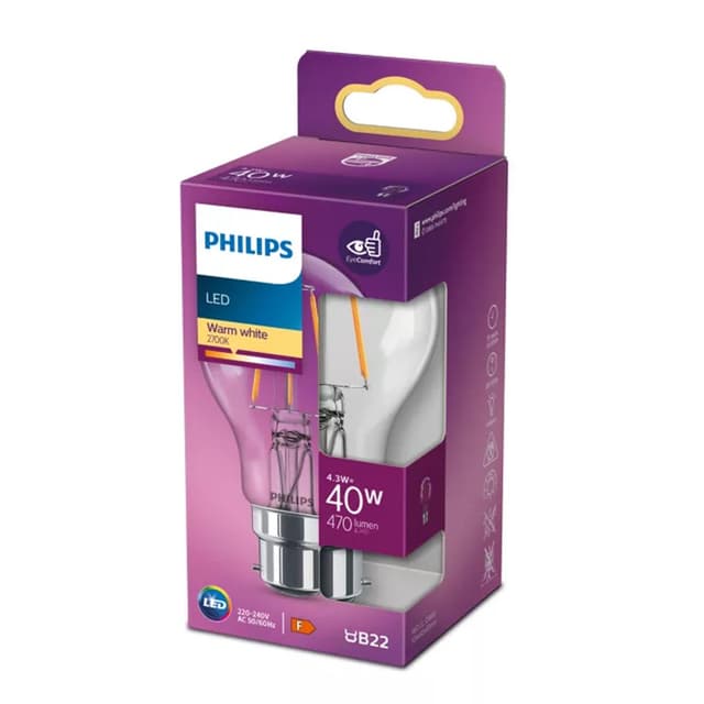8718699762957 - Philips - Ampoule B22 - 4,7W Blanc Froid Claire