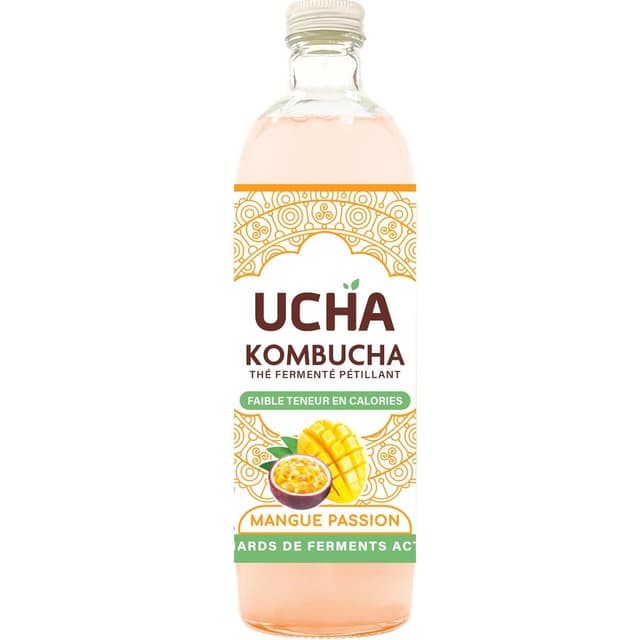 3760192493857 - UCHA - Kombucha Thé fermenté pétillant à la mangue passion bio