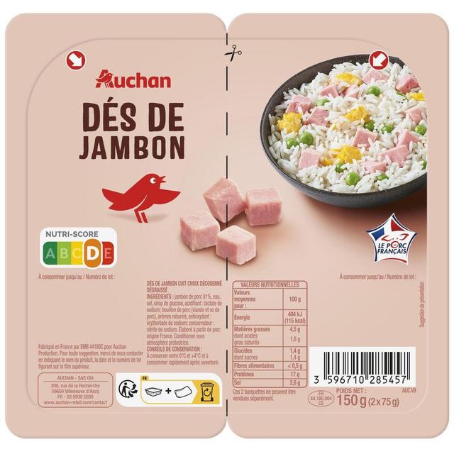 3596710285457 - Auchan - Dés de Jambon