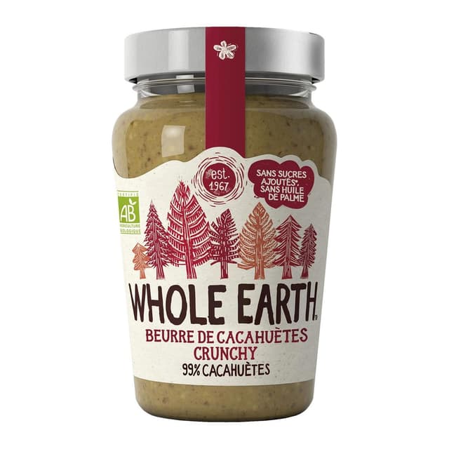 5013665115557 - Whole Earth - Beurre de cacahuète crunchy Bio