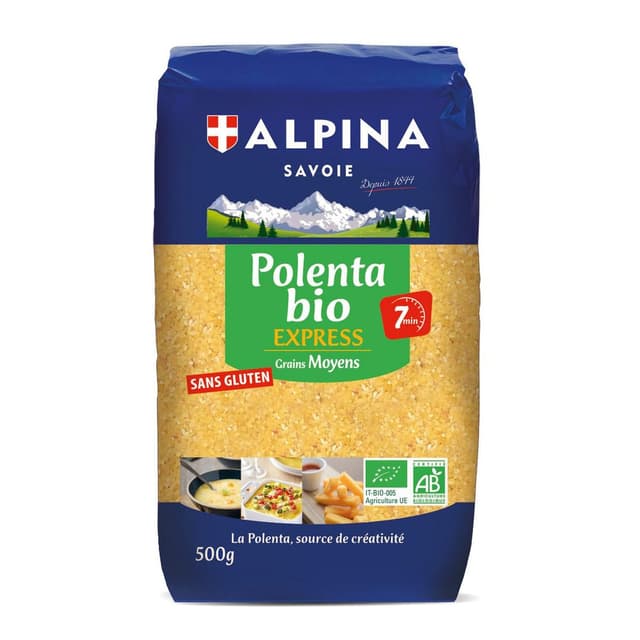 3252970006057 - Alpina Savoie - Polenta grains moyens express bio sans gluten