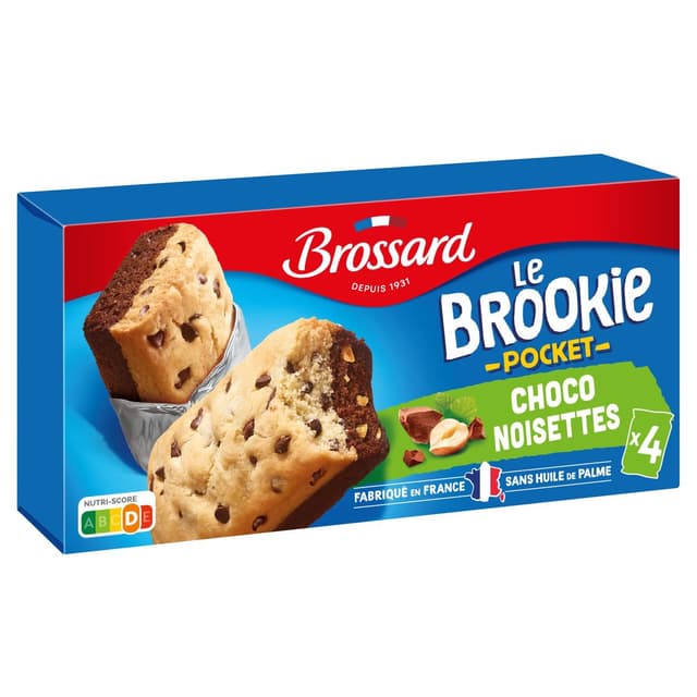 3660140957557 - Brossard - Le Brookie Pocket Cookies au chocolat sur brownie saveur noisette