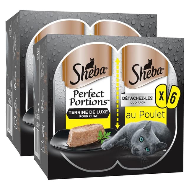 2050000419157 - Sheba - Perfect Portions - Barquettes en Terrine de luxe poulet pour chat