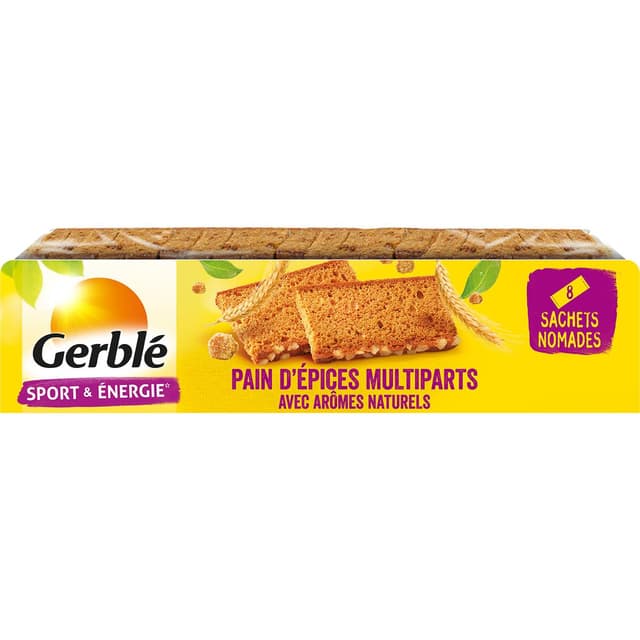 3251490350558 - Gerblé Sport et Energie - Pain d'épices multiparts Sport et Energie