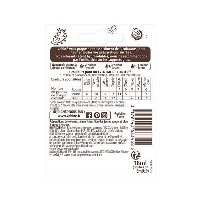 3179140633458 - Vahine - Colorants alimentaires 