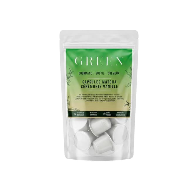 3770032104058 - Green - Capsules de Matcha cérémonie latte vanille Bio