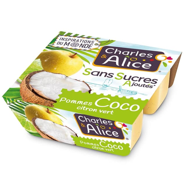 3297760097358 - Charles et Alice - Pomme Coco et Citron vert sans sucres ajoutés