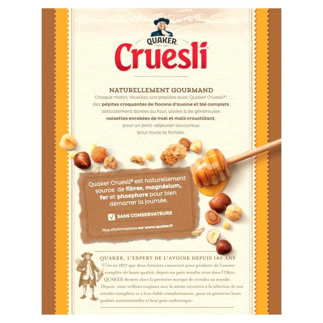 3168930158158 - Quaker - Cruesli miel et noisette