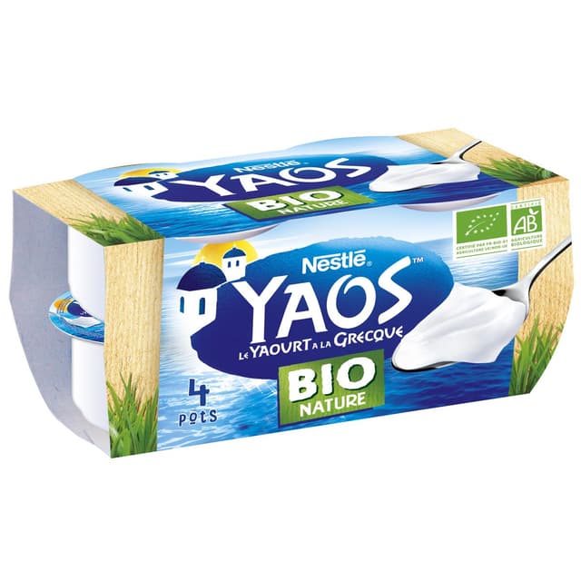 3023290019658 - Yaos - Yaourt à la Grecque nature bio