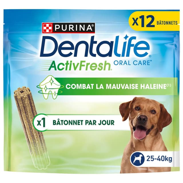 8445291150959 - Purina - Dentalife - 12 Friandises hygiène bucco dentaire pour grand Chien Adulte 