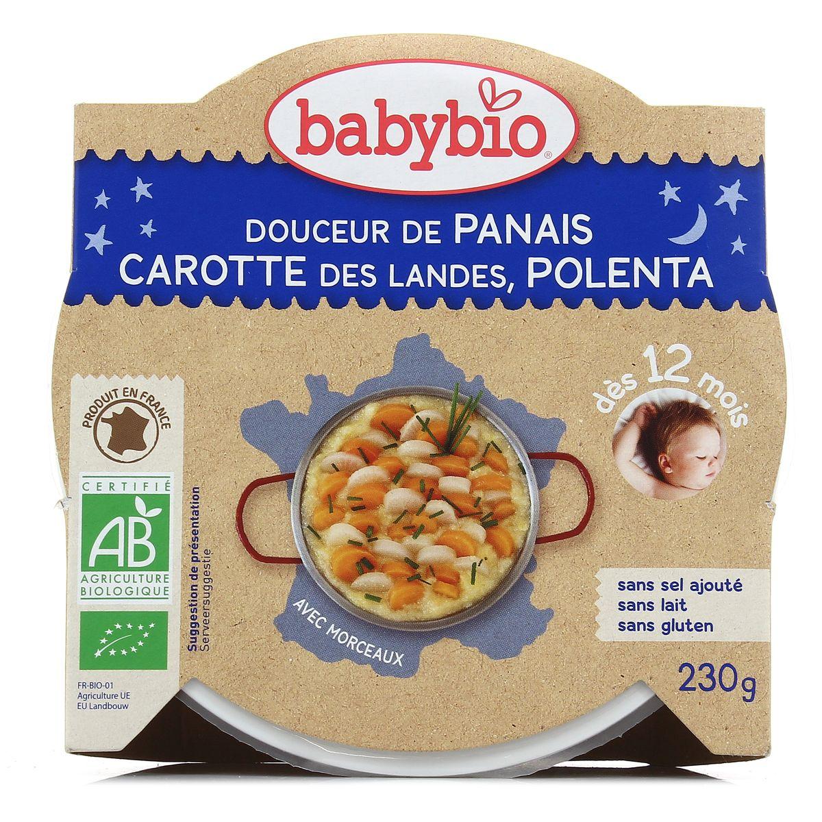 3288131501659 - Babybio - Douceur de panaïs et carotte-polenta Bio Assiette Bébé Dès 12 mois