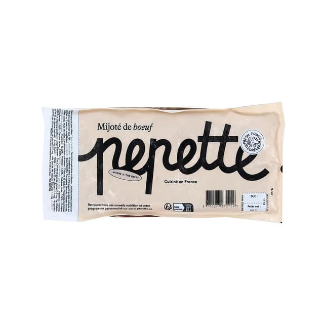 3770027672159 - Pepette - Chien Repas Frais, Mijoté de Bœuf 